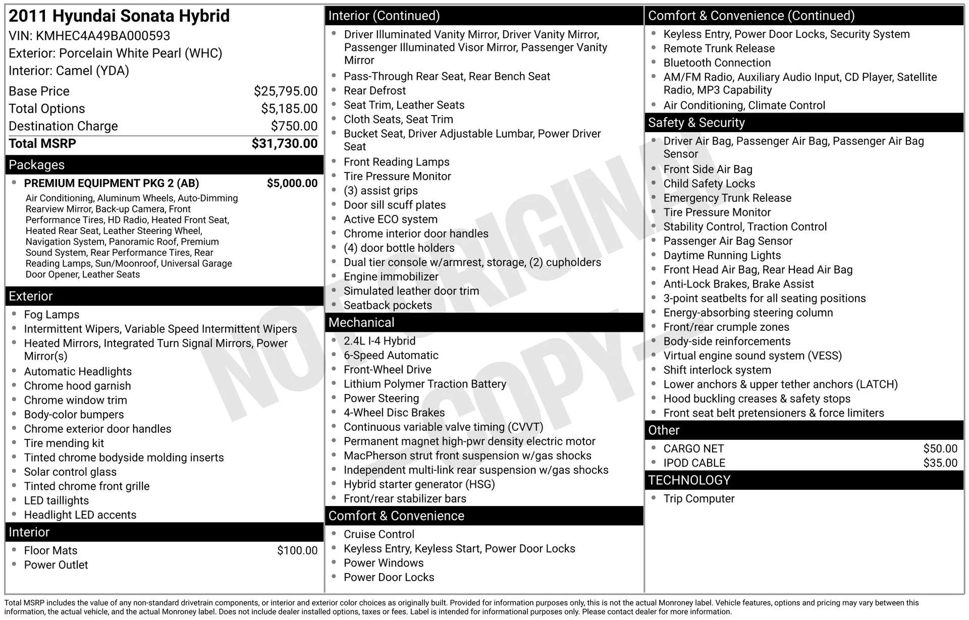 hyundai sonata hybrid 2011 KMHEC4A49BA000593 image hyundai sonata hybrid 2011 KMHEC4A49BA000593 image